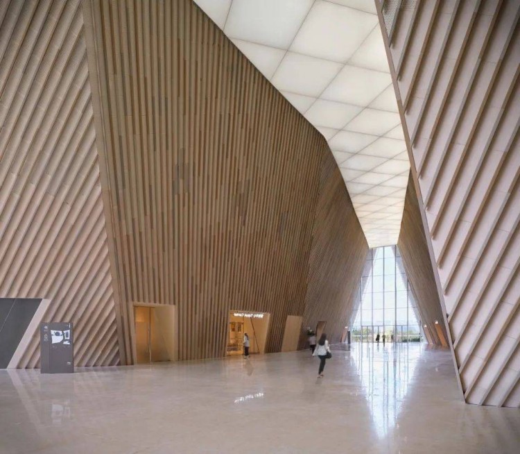 Terracotta louvers on the central corridor façade of Nanchang Poly Grand Theatre