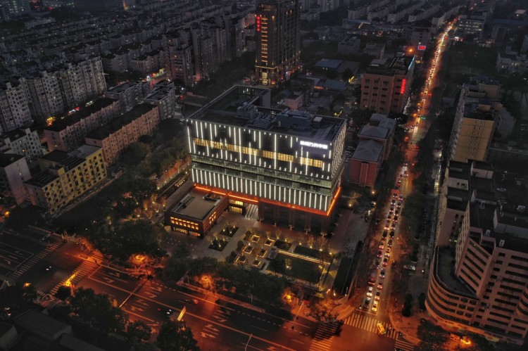 Aerial perspective of Xīn Mín Vanke Center